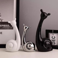 cod Family Of Three Snails Home accessories Living Room Light luxury Ceramic Ornament TV cabinet hig
