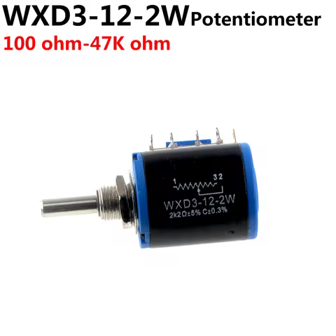 1PCS WXD3-12-2W 100 220 470 1K 2K2 3K3 4K7 10K 22K 33K 47K Ohm 100R 220R 470R 2.2K 3.3K 4.7K WXD3-12