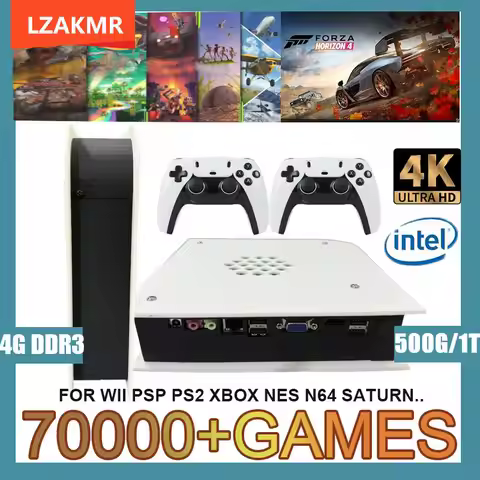 Wireless handle Retro Game Console 1T M15 Batocera I3-3110M 70000+Games For Wii PS2 PSP GameCube N64