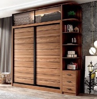 找得 - 120CM 2門 推拉門單衣櫃 間條胡桃木門48寸推拉門單衣櫃 17036