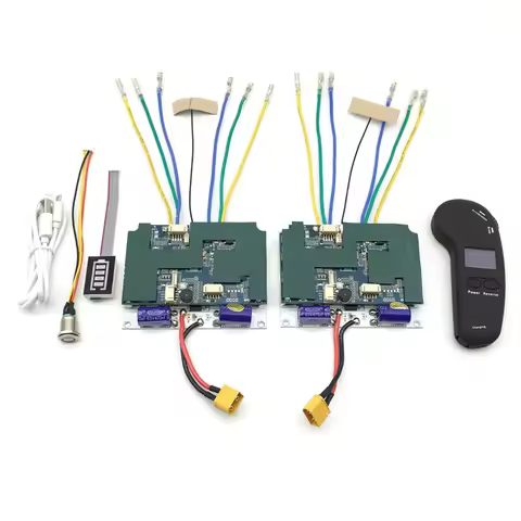 4-AWD 4-wheel drive ESC for Electric Skateboard Four-Wheel Scooter 6374 6384 BLDC motor with 2.4Hhz 