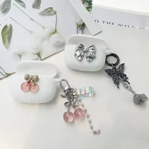 luxury Cover For Realme Buds Air7 Pro Case with keychian Silicone earphones case for For Realme Buds