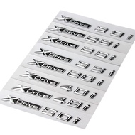 1X New ABS Chrome Car XDrive Logo Emblem Trim Sticker X Drive 20i 25i 28i 30i 35i 40i 48i 50i For BM