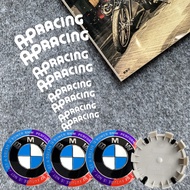4 cái BMW trục bánh xe Bìa logo nhãn dán xe hơi BMW 50th kỷ niệm Decal 68mm trục bánh xe Bìa logo xe