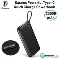 BASEUS Powerful Powerbank 20000mAh PD Charger + Dual QC 3.0 USB Fast Charging PowerBank