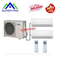 DAIKIN MULTI-SPLIT AIR COND INVERTER MKC-70SVM (R32) 3.0HP + 2 UNIT 2.0 HP CTKC50RVM