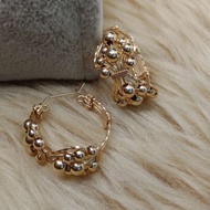 10K GOLD HEARTY LOOP EARRING WOMEN'S JEWELRY