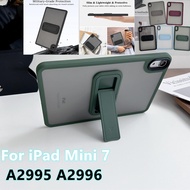 Casing For iPad Mini 7 Case Matte Transparent Shell with Bracket PC Shockpro Case For Apple iPad Min