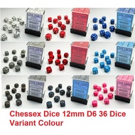 Dice D6 12mm Chessex Opaque Translucent Gemini Frosted Nebula Borealis