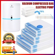 【SG Stock】Portable Electric Pump Vacuum Bag Travel Compressed Bag  Vacuum Bag Pump Mini Vacuum Seale