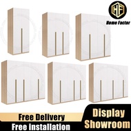 2/3/4/5/6Door Wardrobe(FREE DELIVERY&INSTALL)Type 281 Long Door Wardrobe Plywood Wardrobe