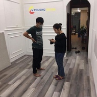 COMBO imitation wood plastic floor 1 square meter with 7 panels - ready to peel and stick glue - siz