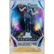 Karl Anthony Towns Bubble Bright Teka Fire Works 2019-20 Panini Prizm Big Wolf