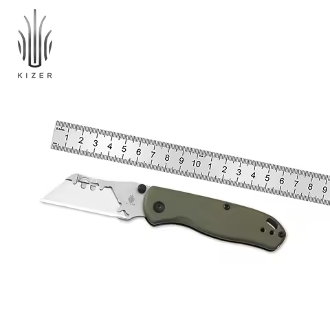 Kizer Folding Knife Drop Bear Utility V3619JA6/V3619JA7 G10/Micarta Handle EDC Pocket Tools Knives 2