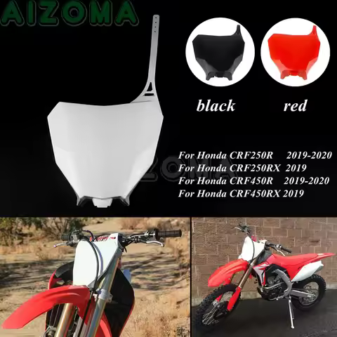 Motorcycle Front Plastic Cover Dirt Bike Off Road MX Motocross Enduro Number Plate For Honda CRF 250