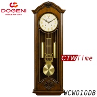 DOGENI นาฬิกาแขวนไม้ รุ่น WCW010DB (สีน้ำตาลเข้ม)