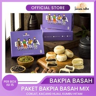 [ 3 BOX ] PAKET BAKPIA BASAH MIX Kacang Hijau, Kumbu Hitam dan Coklat