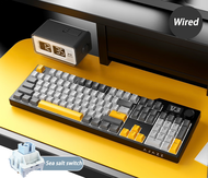 AJAZZ AK35i V3 RGB Wireless Three Mode 104 Key Hot Plug Game Office Mechanical Keyboard