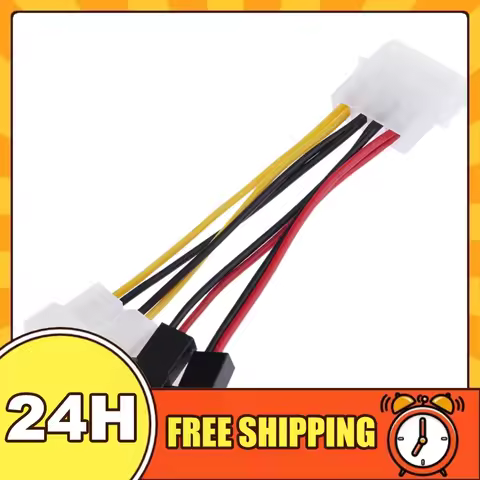 1pcs 4-Pin to 3-Pin fan Power Cable Adapter Connector 12v*2 / 5v*2