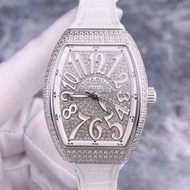 Franck MULLER Frank MULLER V32 Stainless Steel Back Diamond White Dial Full Diamond Ladies Automatic Mechanical Watch