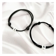 [ PART 2 U - Z ] INITIAL BRACELET WHITE MONOCHROME INITIAL BRACELET/ CAN BE COUPLE ️