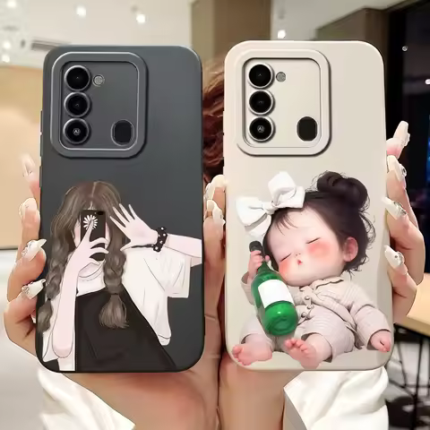 For Tecno Spark Go 2022 Case Spark 8C Cover KG5k KG5j KG5n KG5 KG5h Shockproof Fundas Cool Painted S