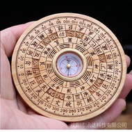 2-inch, Natural peach wood 3-inch, 5-inch, 6-inch high-precision feng shui compass for portable use 