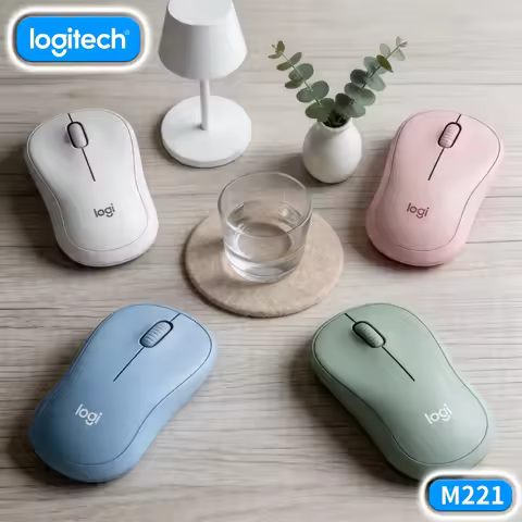 Logitech M221 Ergonomic Wireless Mouse - 10m Wireless Zone, 18-Month Battery, Soft Clicks, Multi-Bra