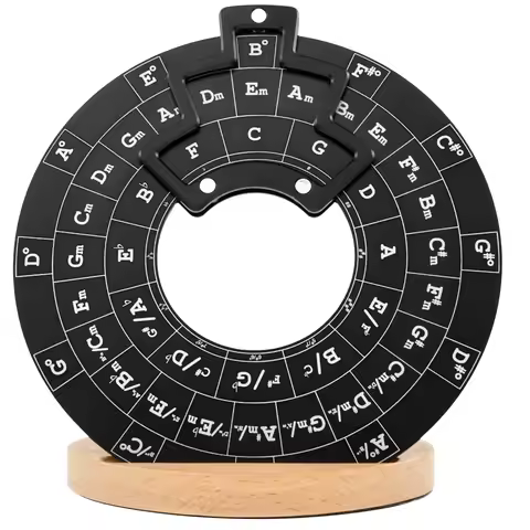 Circle of Fifths Wheel Guitar Music Theory Disc Circle of Fifths with Stand Holder Easy to Use Circl