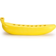 Kikkerland Novelty Ceramic Banorah™ – Menorah for Hanukkah, Chanukah Candle Holder – Fun, Banana The