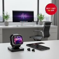 HTC NE40 ANC Headset: 134 Language Translation, LED Touchscreen, Waterproof Noise Cancelling