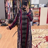 LONG TUNIK TENUN LOMBOK ETNIK NUSANTARA BATIK HANDMADE PALEMBANG