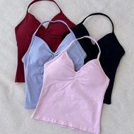 DFYNE Sports Yoga Vest Halter Bra - Anti-Glare Outdoor Running Top