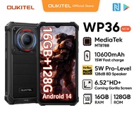 [LOCAL STOCK] OUKITEL WP36 16GB RAM 128GB ROM 6.52” HD+ Rugged Handphone 128db Speaker 10600mAh 15W 