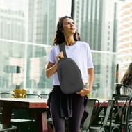 美國 TRAVELON | 輕便雙層斜背胸包(深墨黑) | 側背包 肩背包