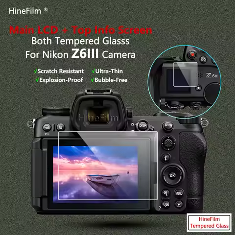 Z6III Camera Glass Film Z6 III Camera 9H Hardness Tempered Glass LCD Screen + Info Screen Protector 