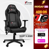 TTRacing Swift X 2020 Gaming Chair เก้าอี้เกมมิ่ง นั่งสบาย  ปรับเอนได้ 165 องศา หมอนรองเอวและคอ หนัง