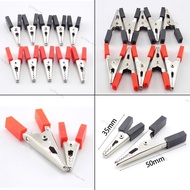 10pcs Red Black Alligator Clips Crocodile Terminal Test Electrical Battery Crocodile Clamp 35mm 50mm