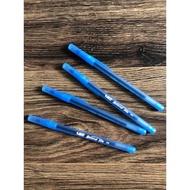 4 BIC blue round stic M pen tapping