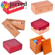 JARRED Wooden Brain Teaser Puzzle, Unlock Luban Lock IQ Puzzle Mind Brain Teaser, Interactive Game B