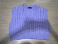 Shein purple cropped knit vest