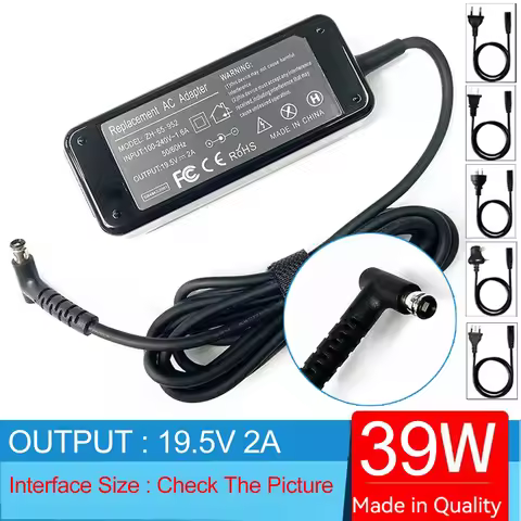 19V 2A Laptop Ac Adapter Charger For Sony VAIO SVF13NA1UL SVF13N1E4E SVT1122Y9EB SVT11229CKB SVT1122