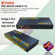 Tarmoc TMC-8SC2E-4A4B-P-V1 | Media Converter Switch 8FO 2LAN / 8 FO 2 LAN 10/ 100Mbps POE IN 9-57 VO