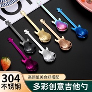 304Stainless Steel Spoon Guitar Spoon Coffee Stirring Spoon Ice Bar Spoon Music Bar Spoon Mug Spoon