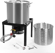 Barton 64Qt Turkey Deep Fryer w/High Pressure Burner All Purpose Aluminum 100,000 BTU Outdoor Boiler