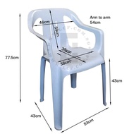 🇲🇾 🔥Hot Selling🔥 3V New York NY701 Grad A Kerusi Plastic Arm Chair Back Large Guarantee Original 3V Logo 塑料椅子
