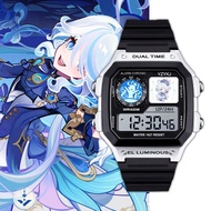 Funina Tujuh Tujuh Dewa Guruh Naxi Da Gan Yu Dewa Asal Kecil Square Kalis Air Jam Tangan Elektronik 