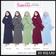 Suit Jubah Muslimah Set Baju Labuh Umrah Haji Wanita Ironless Cutting Besar Size S-3XL
