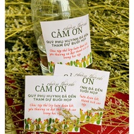 4 HUYNH PHU HUYNH water bottle hanging stickers/TAG (5x5cm)