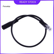 FOCUS 30cm 35mm Smartphone Headset to 4P4C RJ9 Telephone Converter Adapter Cable